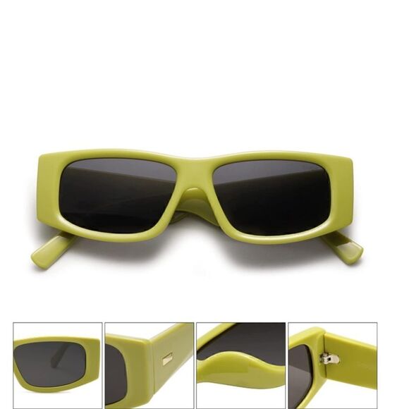Retro Vintage Rectangular Sunglasses 